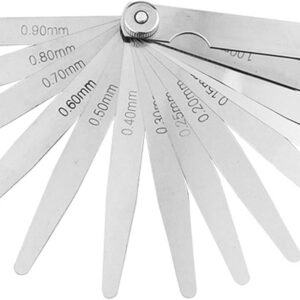 Medidor soldadura feeler master acero 13 pzs, grosor min./max.0.05-1 mm