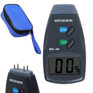 Higrometro madera Humedad LCD 4 terminales 5% a 40%  MD-4G