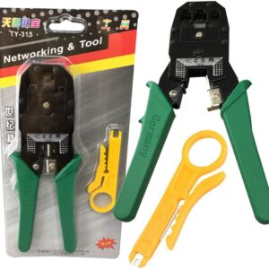 Crimpadora TY-315 con pela cable RJ45 RJ11 RJ45 RJ11 RJ12 CAT5 UTP LAN