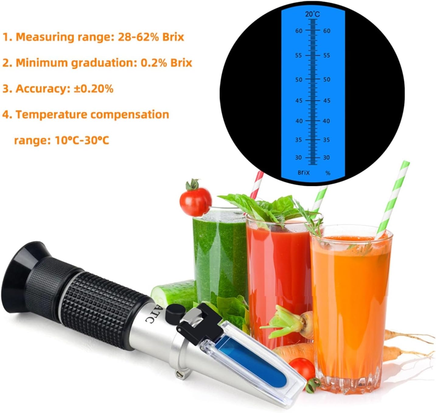 Refractometro brix 28-62% - Imagen 2